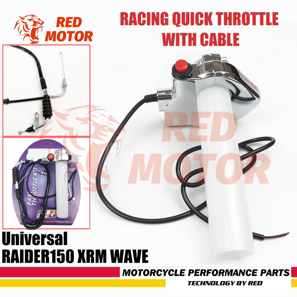 Racing Quick Throttle with Cable Universal Only Raider 150 Xrm Wave ...
