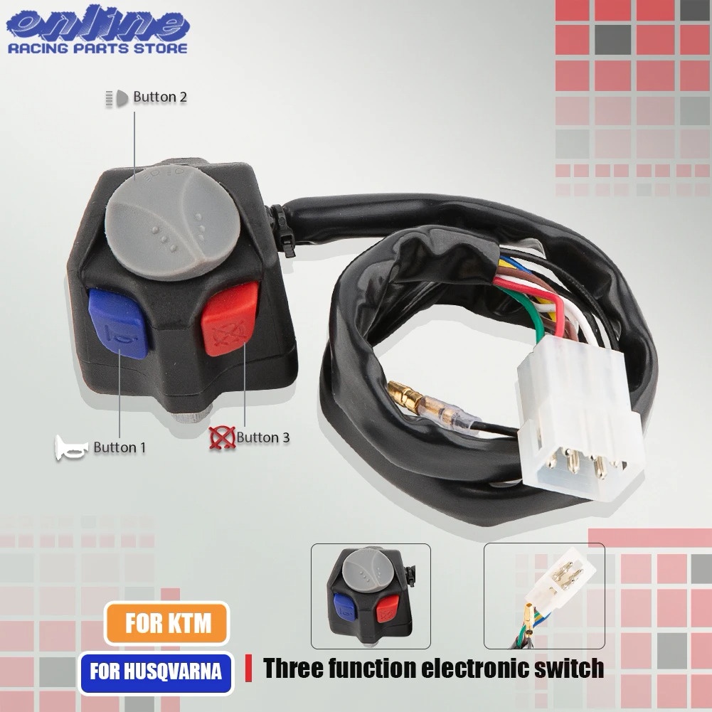 Motorcycle Universal Electric Flameout Starter Stop Horn Kill Switch