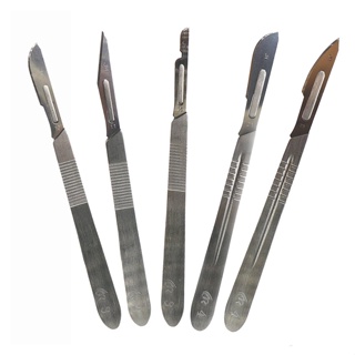 10pcs Carbon Steel Knife Handle Blade Kit Carving Knife Repair Tools Set  DIY Cutting PCB Repair Animal Scalpel Knife Hand Tool