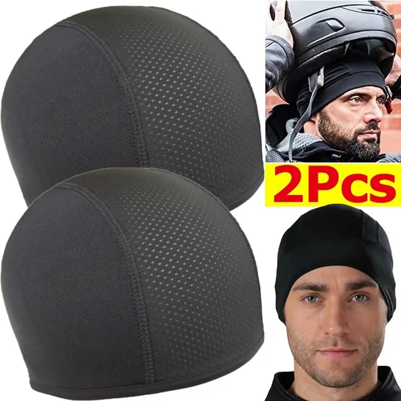 2-5Pcs Men Women Quick-drying Cycling Helmet Hat/Motorcycle Inner Cap Sweat  Wicking Hats