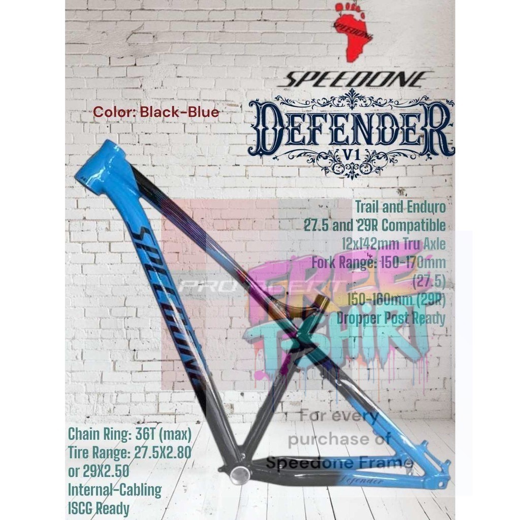 MOTION X SPEEDONE DEFENDER V1 27.5+/29R ENDURO / TRAIL FRAME FULL ALLOY ...