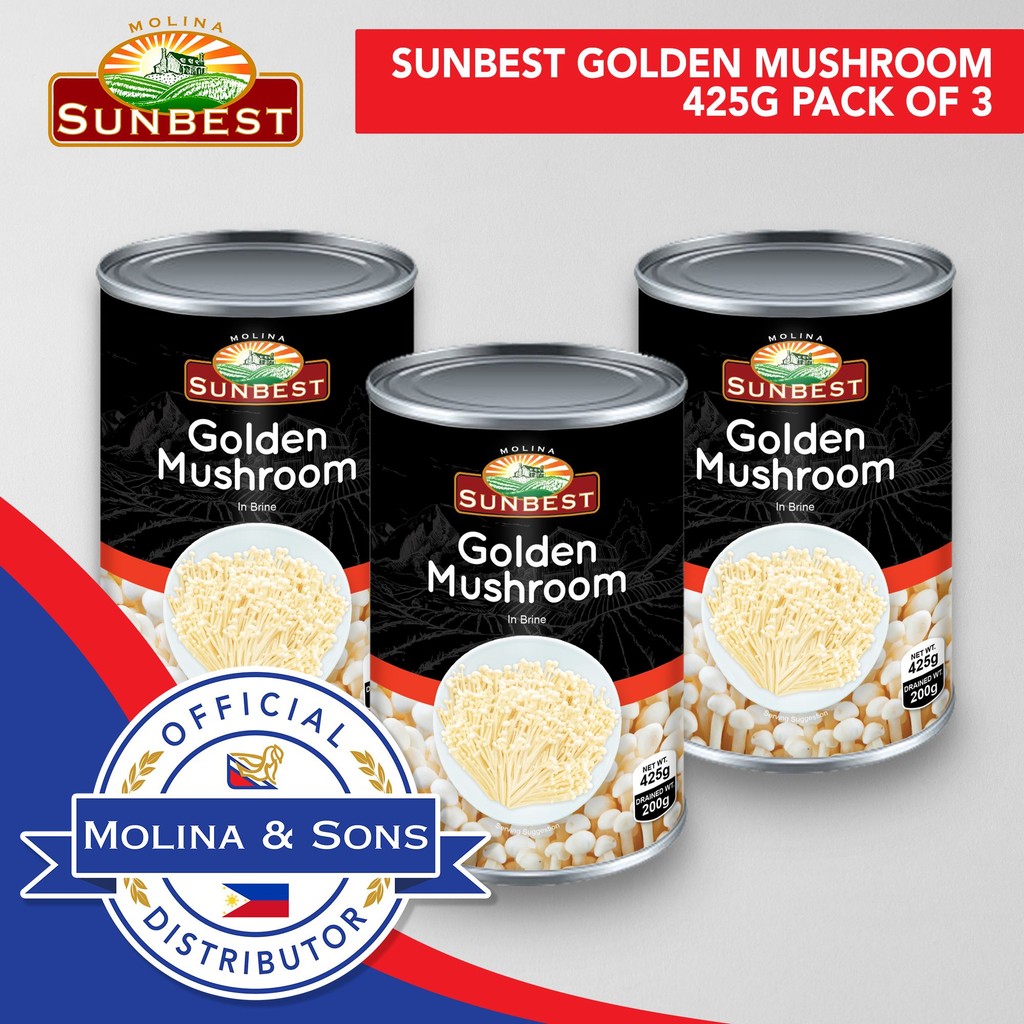 SUNBEST GOLDEN MUSHROOM 425G PACK OF 3 | Shopee Philippines