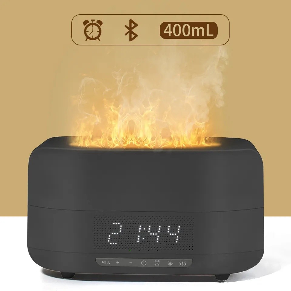 Flame Essential Oils Clock Time BT Speaker Diffuser 500ml Cool Mist ...