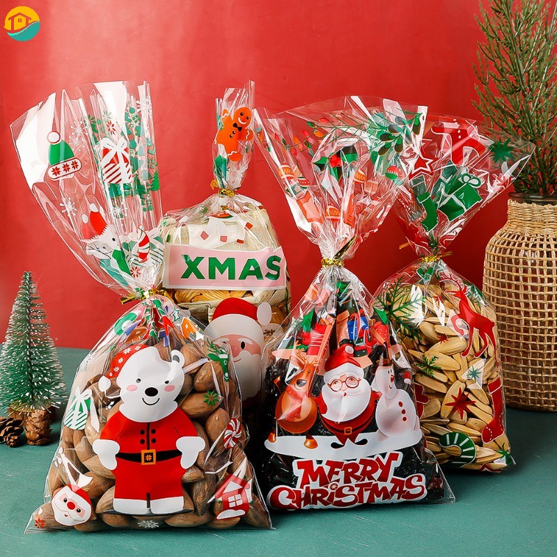 Party Christmas Cellophane Sweet Bags RSAMD 50/100pcs Christmas