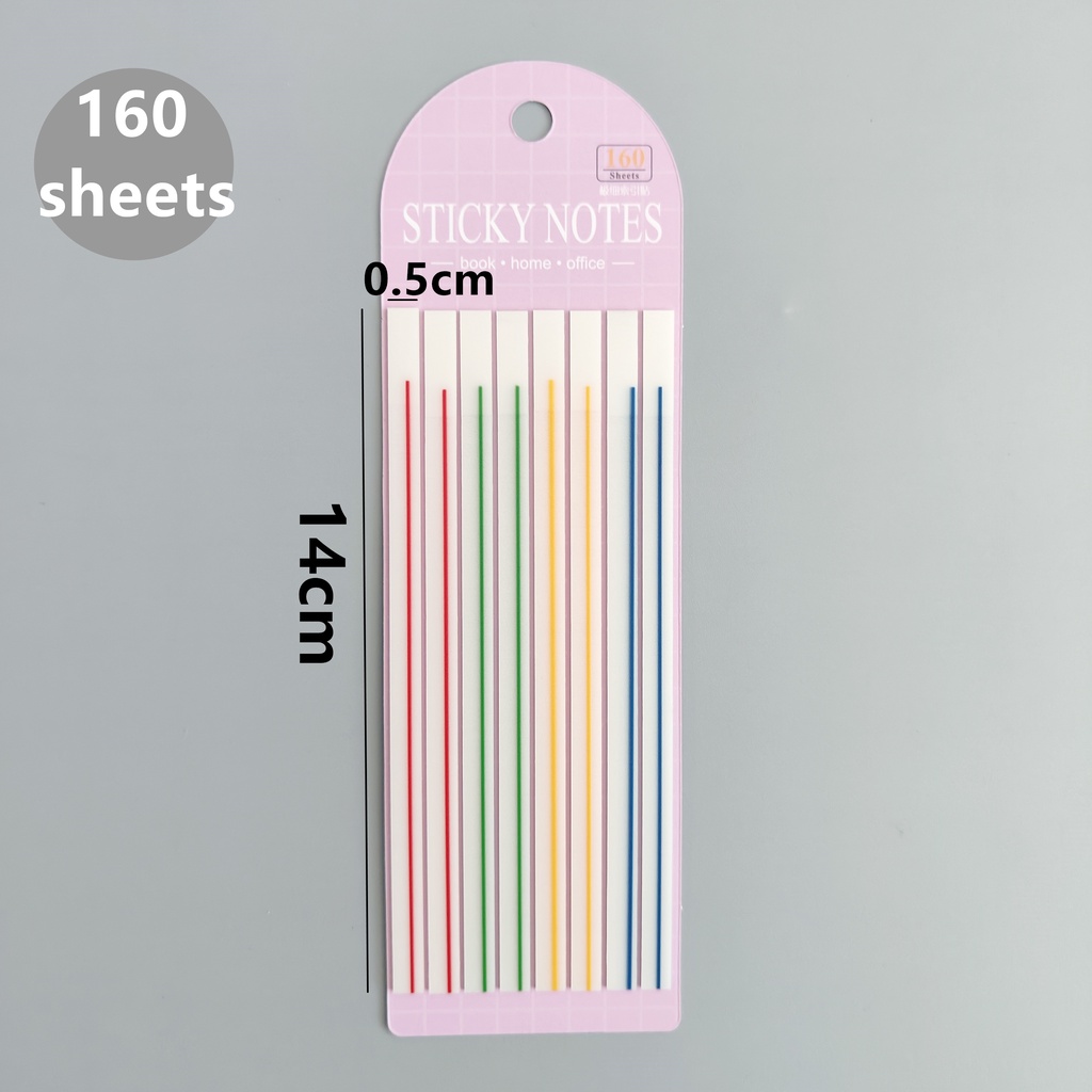 160 Sheets Transparent Sticky Notes Self-Adhesive Reading Annotation