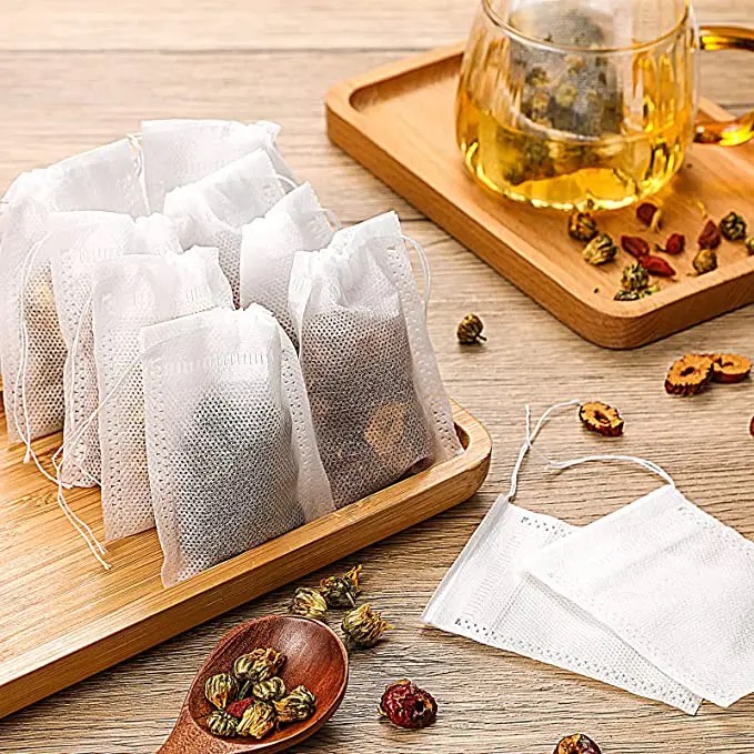 100PCS/Pack 7 Sizes Empty Teabags String Heat Seal Filter Paper Herb ...