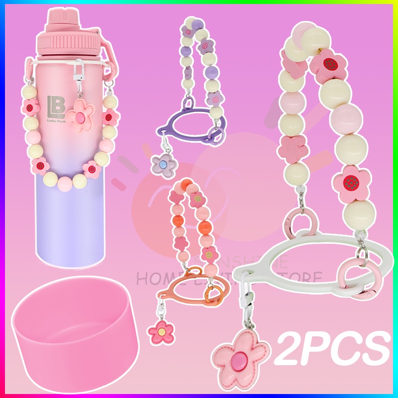 Product image LinBai Flask 22oz 32oz Pearl Handle Rope Tumbler Accessories Water Bottle Rope Paracord Holder 1