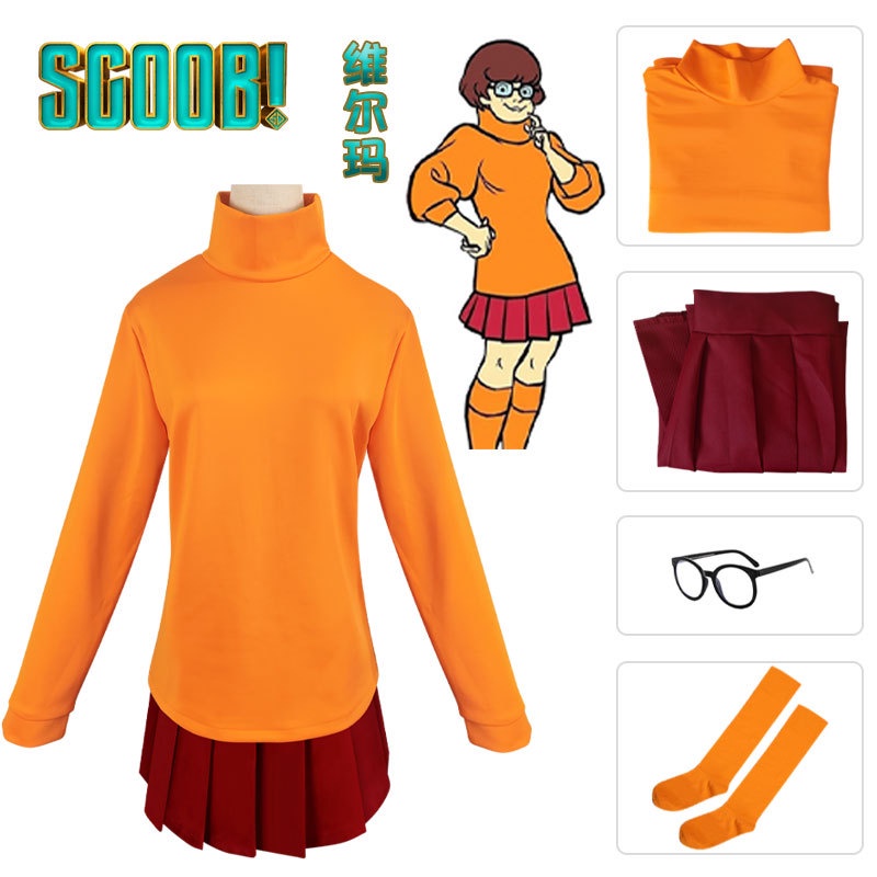 Scooby-doo Velma costume Halloween cosplay Costume Scooby-Doo Velma ...
