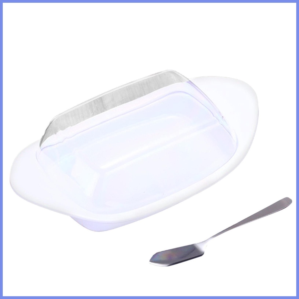 Butter Storage Boat Shape Butter Holder for Counter with Clear Lid