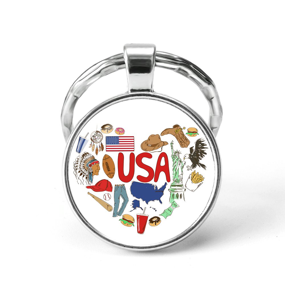 Ethnic Style Keychains Russia USA France Italy Finland Indianationality ...