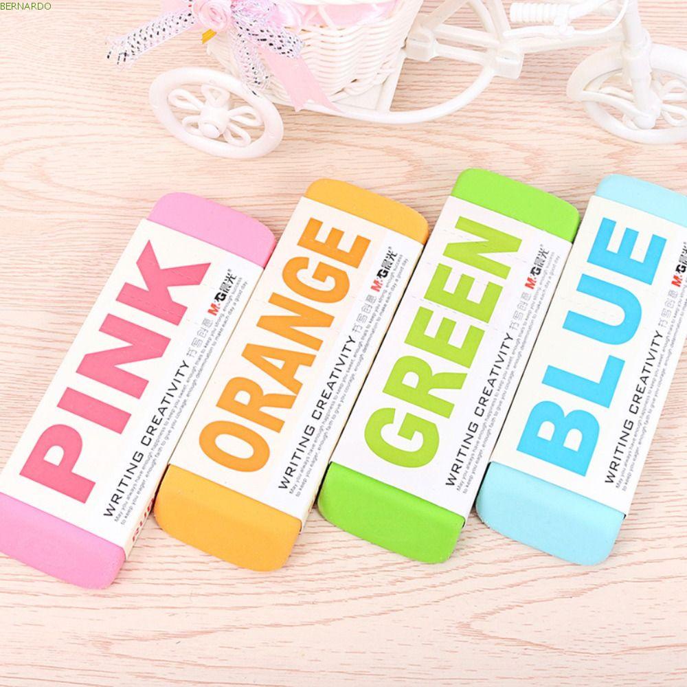 BERNARDO1 Pencil Erasers, Extra Large Block Rubber Soft Rubber Colorful