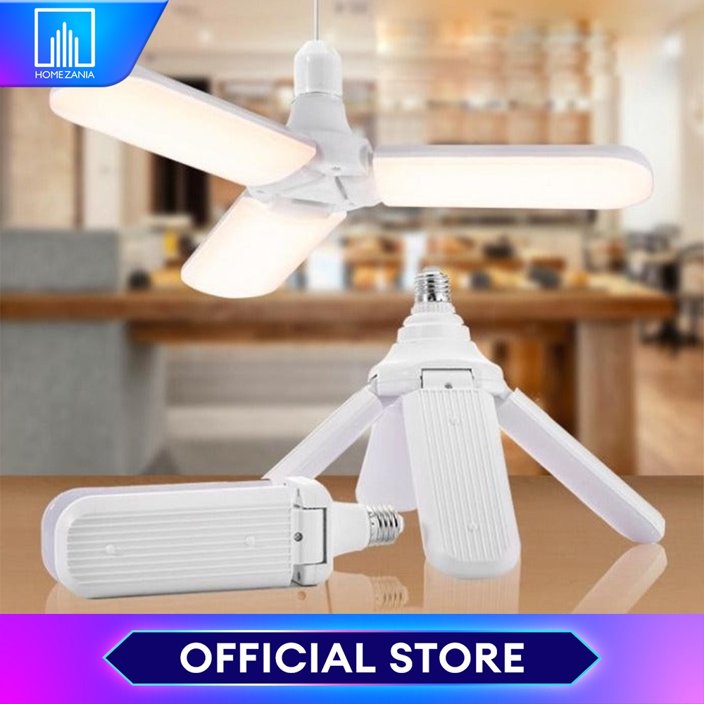 Foldable Garage Light 45w Three Leaf Fan Blade Led Light Bulb Energy Saver Shopee Philippines 7048