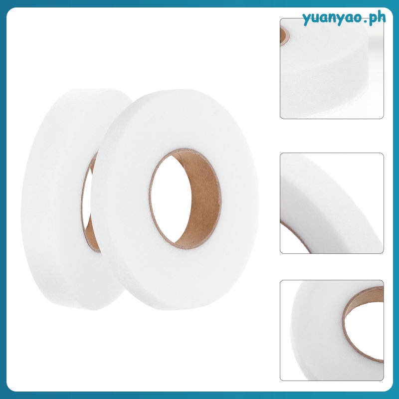 2 Rolls Fabric Fusing Tape Hemming Pants Double Sided Cloth Rug Seam