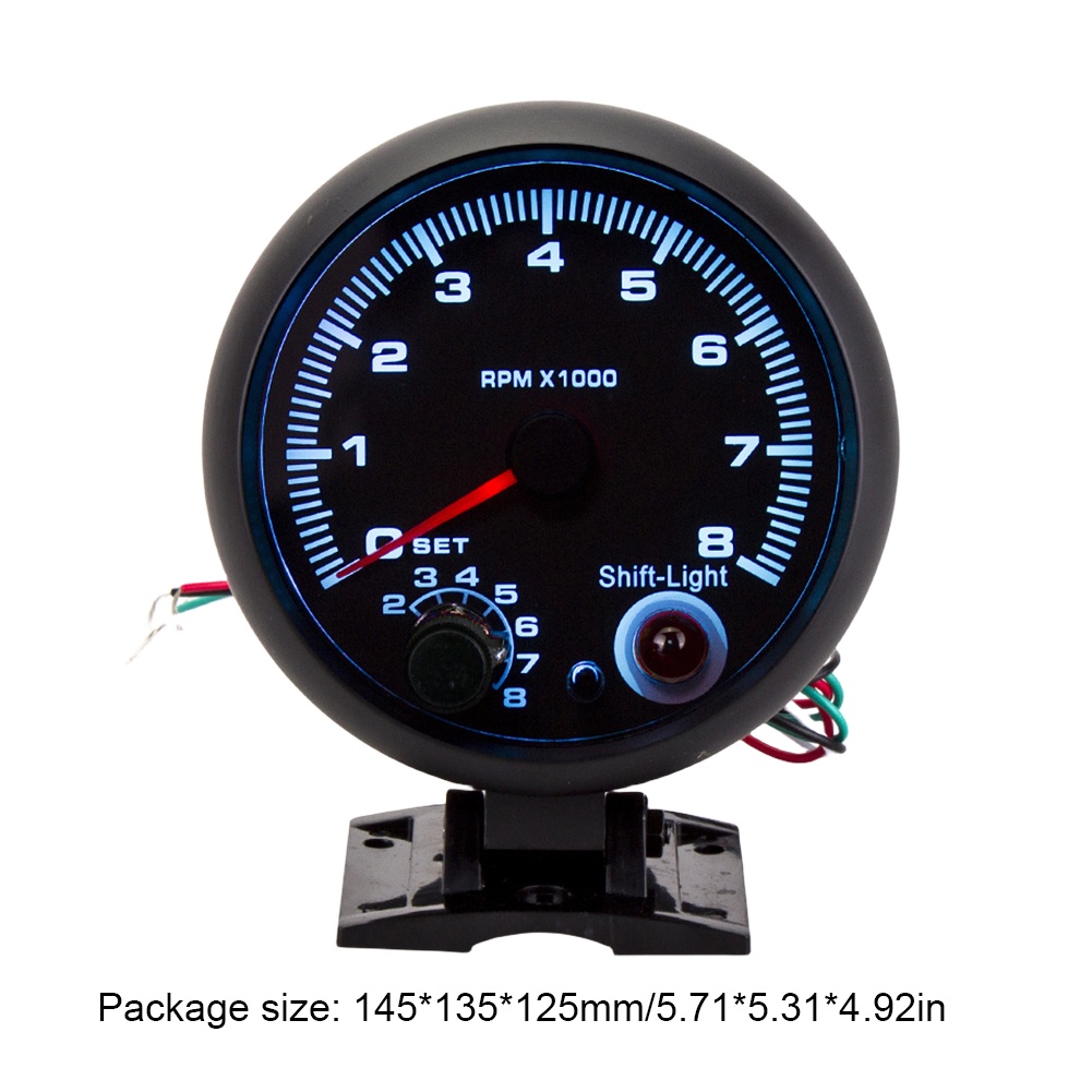 Car Tachometer Gauge with Shift Light RPM Gauge LCD Display Electrical ...