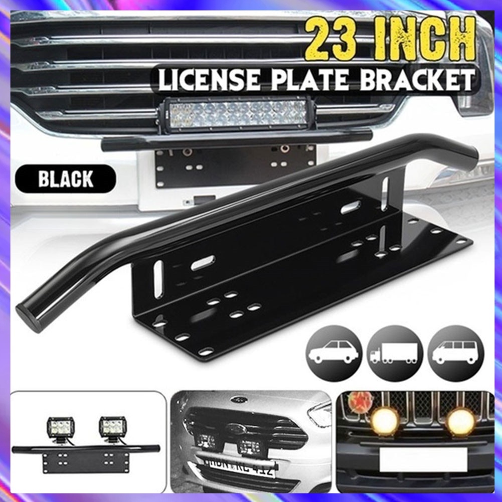 23 Inch Universal Car Front Bumper Bull Bar Number Plate Holder For ...