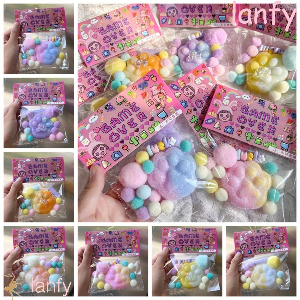 LANFY Cat Paw Slow Rebound Toy, Cartoon Cat Paw Squeeze Paw Toys, Kneading Toy Small Fresh