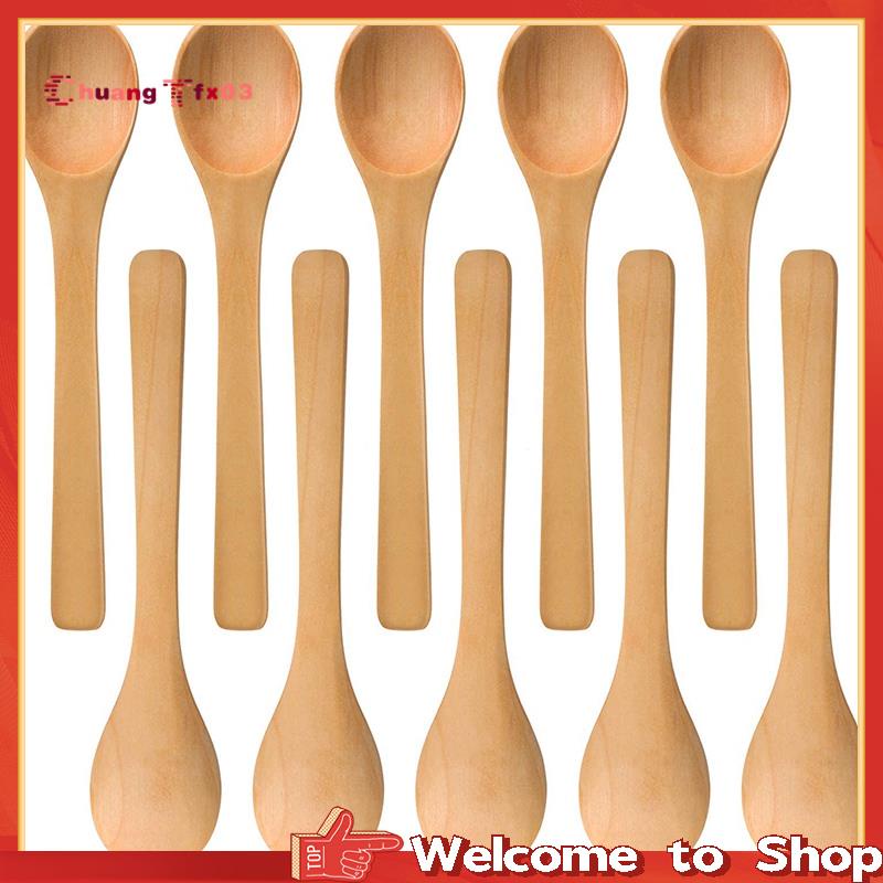 【Chuangtfx03】30 Pieces Mini Wooden Spoon Small Soup Spoons Serving