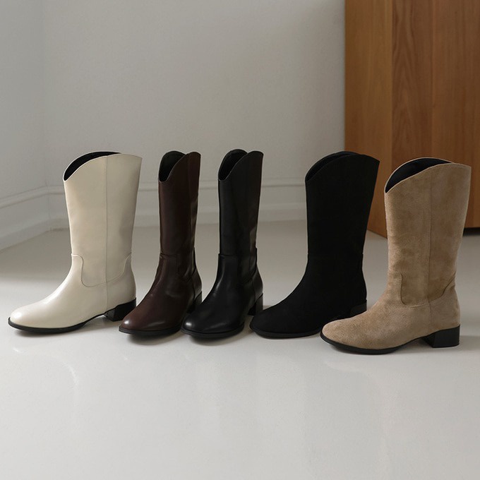 [SAPPUN] Sebini Round Middle boots (3.5cm) | Shopee Philippines
