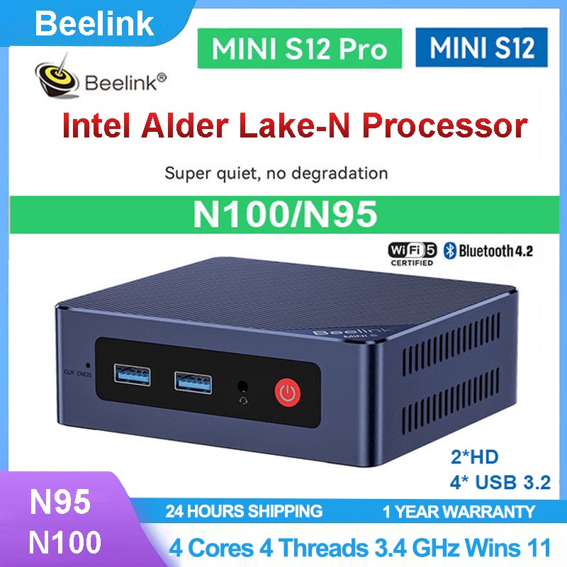 Beelink Mini S12 Pro Intel N100 Mini PC Mini S12 N95 DDR4 SSD Wifi BT5 ...