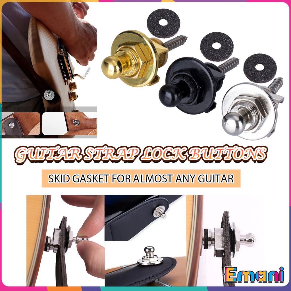 Guitar Strap Lock Buttons Quick Release Strap Locks Retainer System for ...