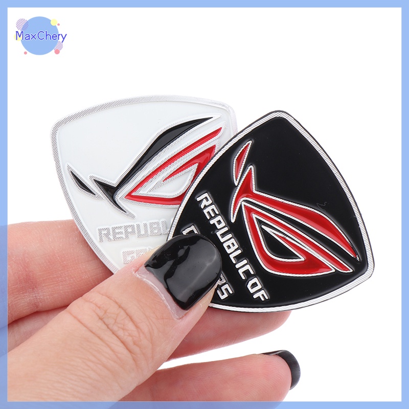 MCHY> ROG Gamer Metal Logo Belief Sticker For Phone Computer Case Black ...