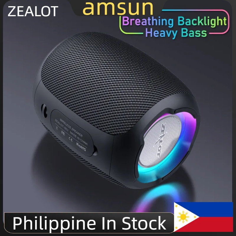 ZEALOT S53 Mini Bluetooth Speaker Portable Wireless Column Waterproof ...