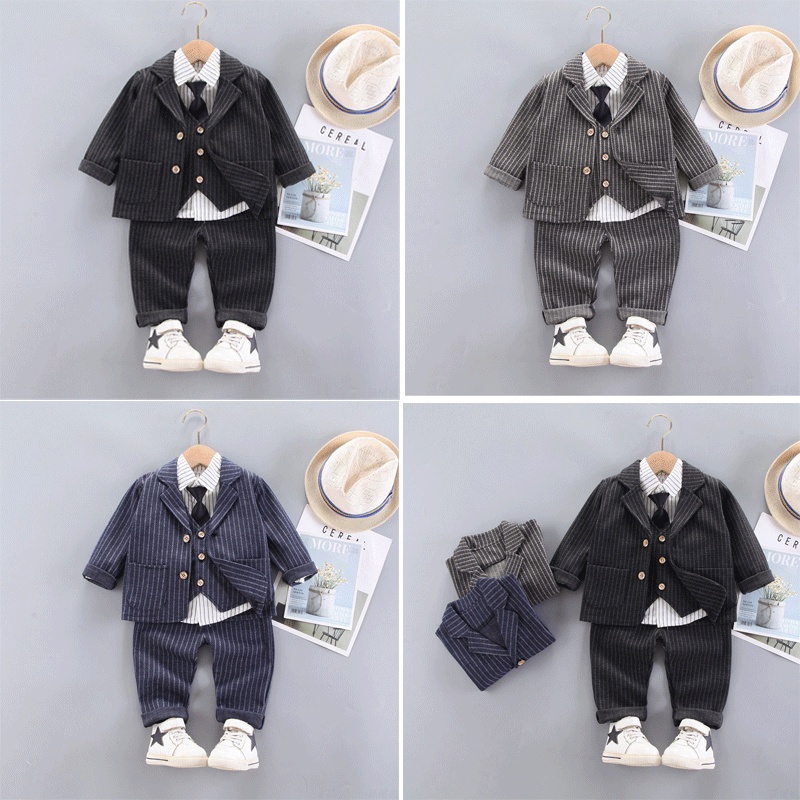 Boss Baby Clothes for 1st Birthday Fashion Stripe Longstyle 5pcs