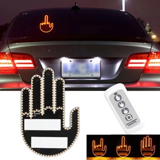 Universal Fun Car Middle Finger LED Light with Remote Car Gadgets