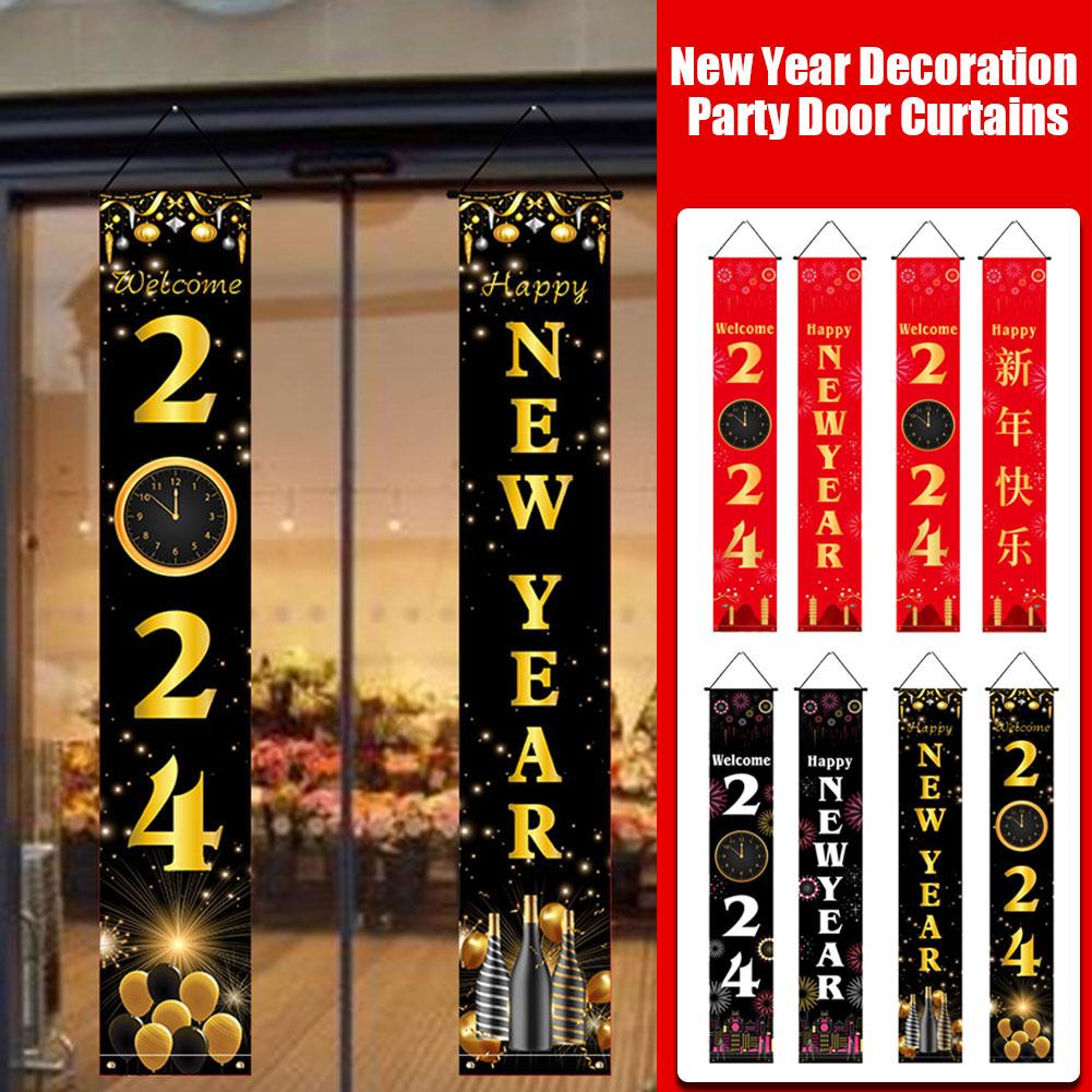 Happy New Year 2024 Decorations Door Curtain Balloon Door Banner Eve   Sg 11134201 7rbl7 Lpg7ie64lg9xf3