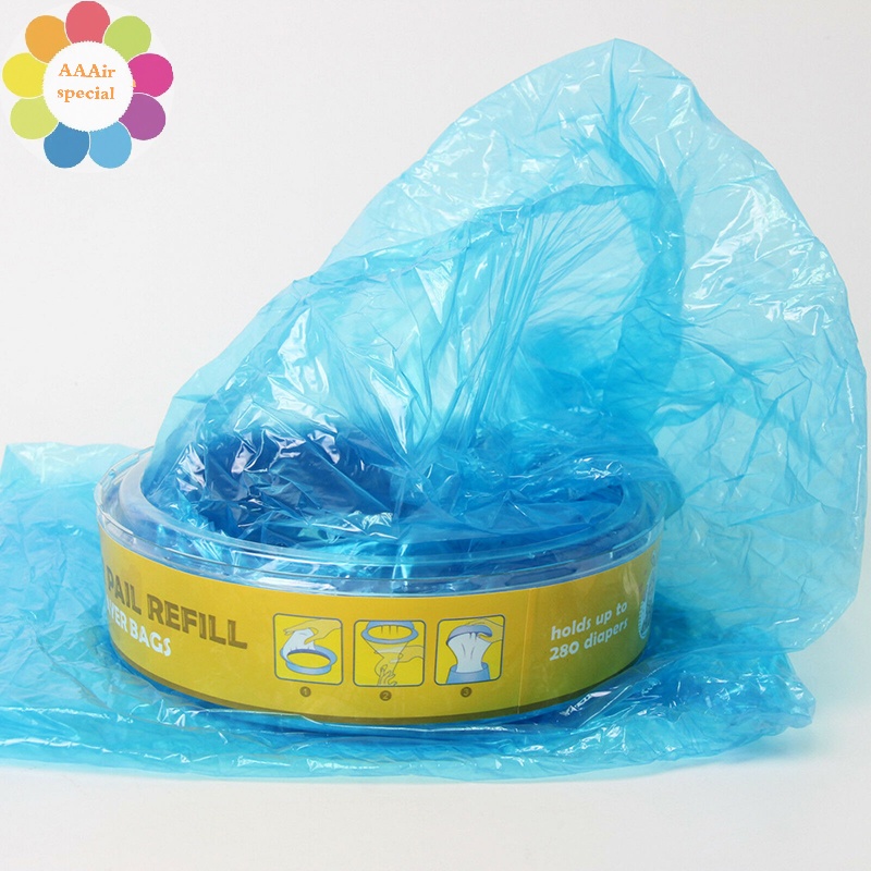 SEMEBY 4PCS Baby Diaper Bucket Refill Bags Garbage Bag Diaper Genie