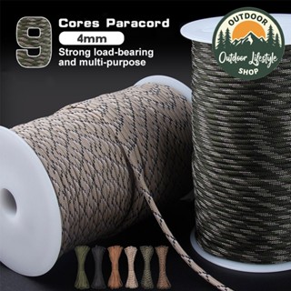Paracord Rope 100M Camping Hiking Rope 9 Strand Core 4mm Parachute Rope ...