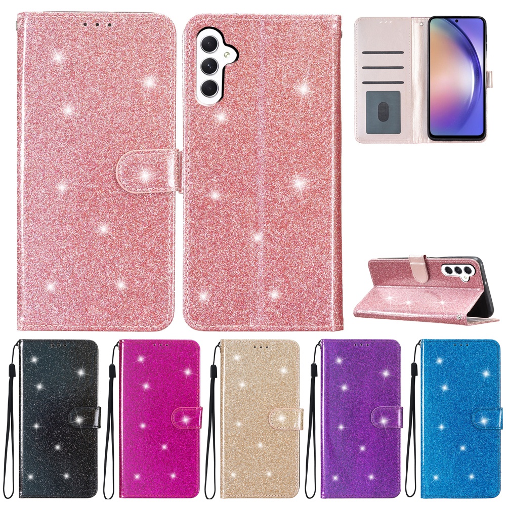 MRRSIWEI For Xiaomi Redmi Note 14 Case For Women Girls, Luxury Plating Bling Glitter Sparkle Flowers Shockproof Case With Ring Stand For Xiaomi Redmi Note 14.Flowers Purple - View #5