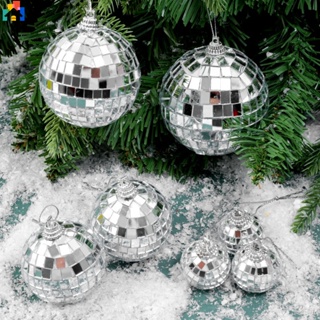 Mirror Disco Balls Set - Mini Disco Party Decoration Hanging Mirror Ball  Silver Disco Balls Ornaments Reflective Design Suitable For Christmas  Tree,Party,Wedding Decoration (6Pcs)