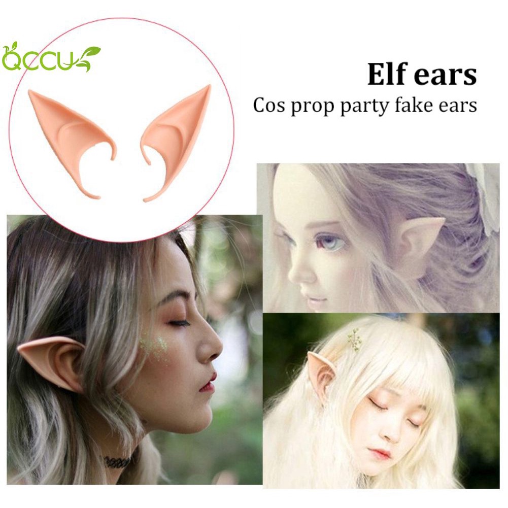 Halloween Costumes Elf Ears 1 Set Fangs Set Halloween Elf Ears Cosplay