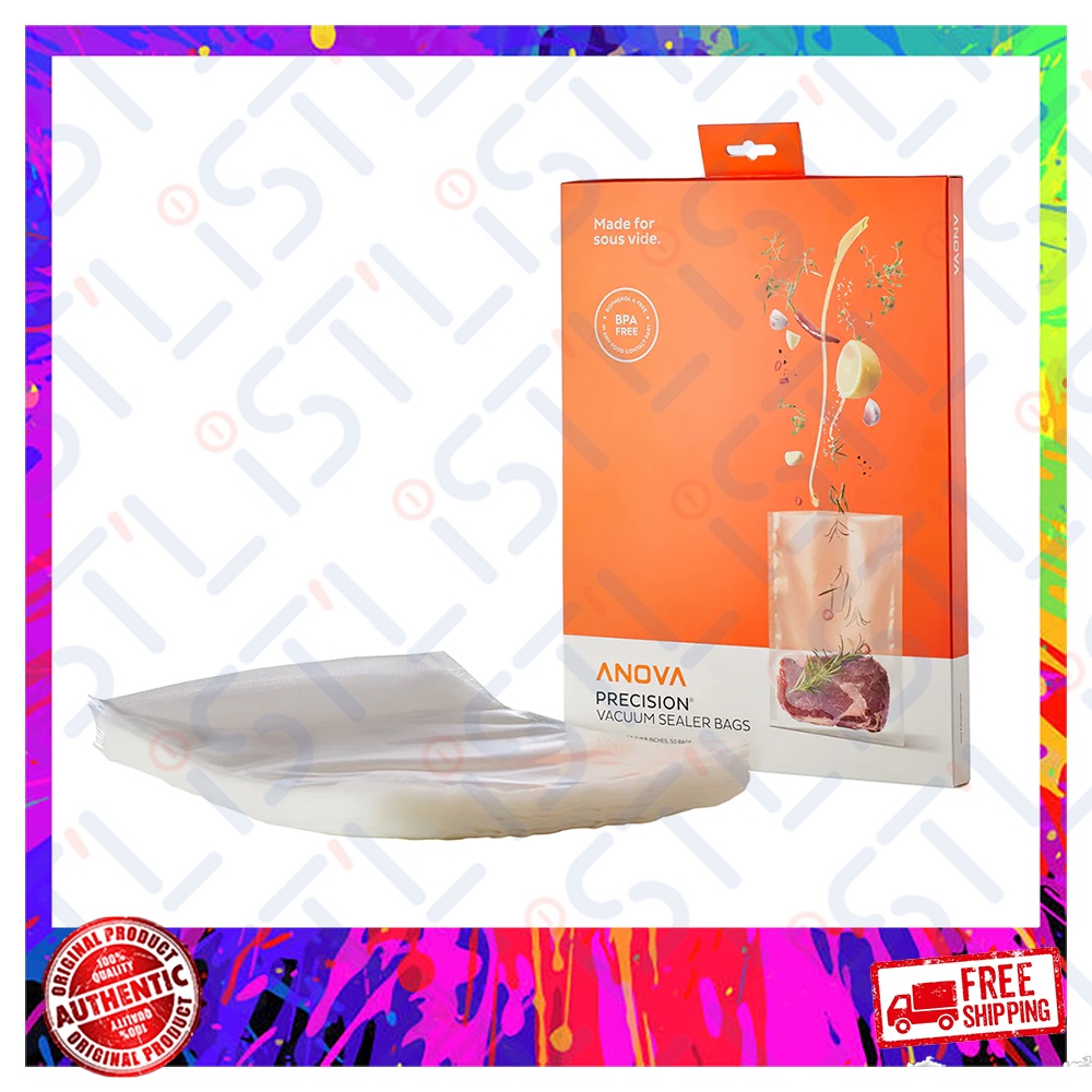 Anova Precision Vacuum Sealer Bags (50 bags with easytear top, 22cm x