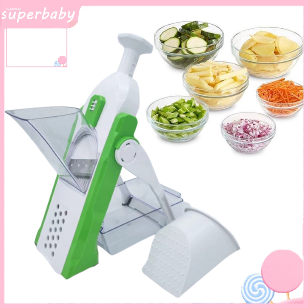 (Superbaby) Mandoline Slicer Ergonomic Design MultiFunction ABS Fruits Potatoes Cutting Machine