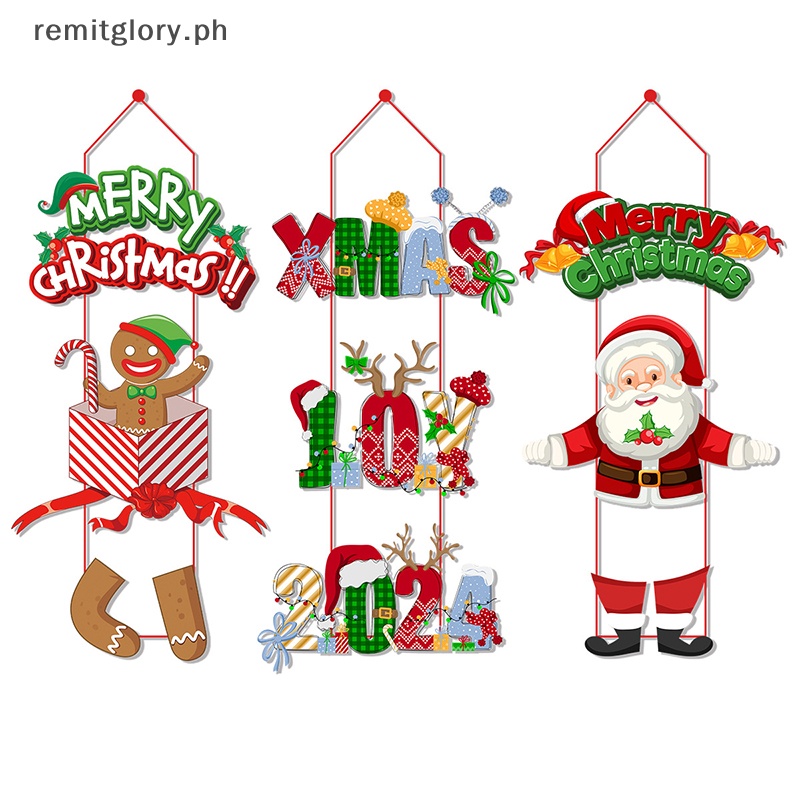 remitglory Merry Christmas Porch Door Banner Hanging Ornament Christmas