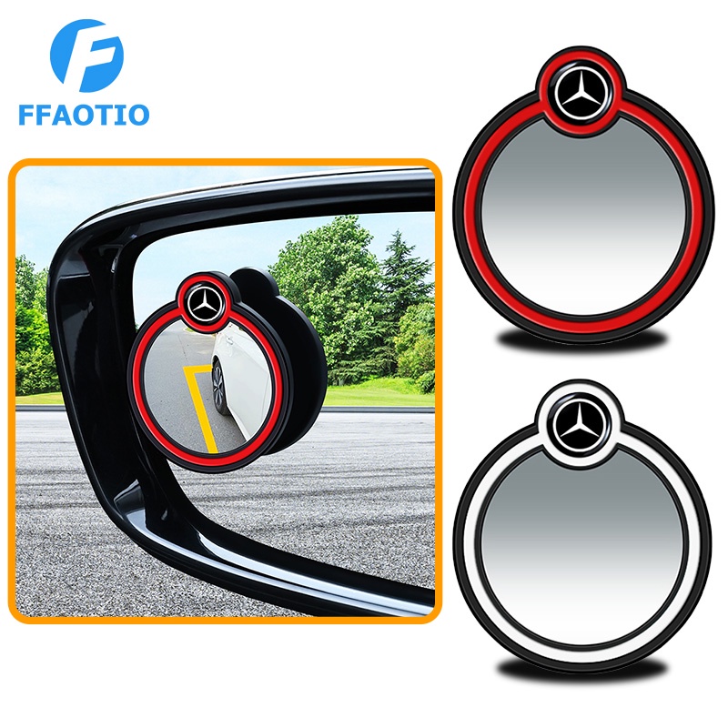 FFAOTIO 2PCS Car Blind Spot Rear View Mirror 360 Degree Car Accessories ...