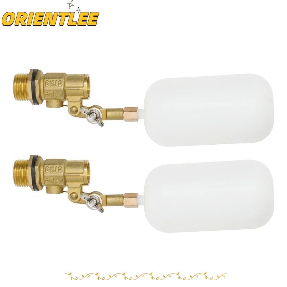 ORIENTLEE 2pcs Water Float Valve, PVC Automatic Fill Float Ball Valve