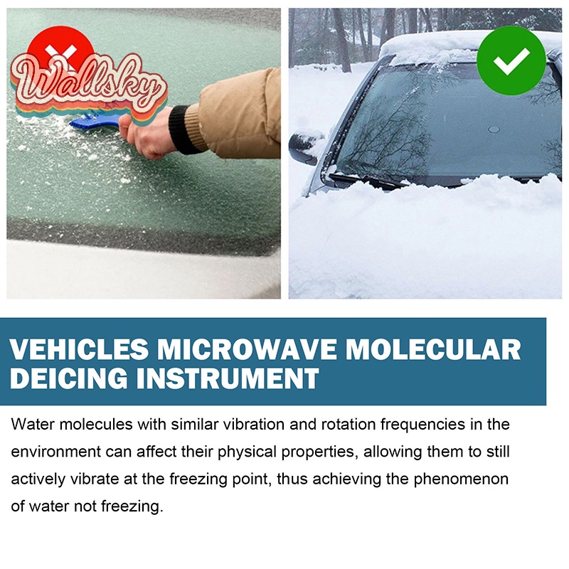 Wallsky> Car Air Freshener Vehicle Microwave Molecular Deicing Instrument Car Deicer Antifreeze
