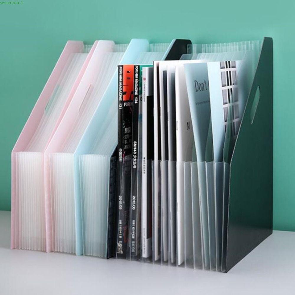SWEETJOHN File Expanding Folder, Vertical Desk Bookends Test Paper