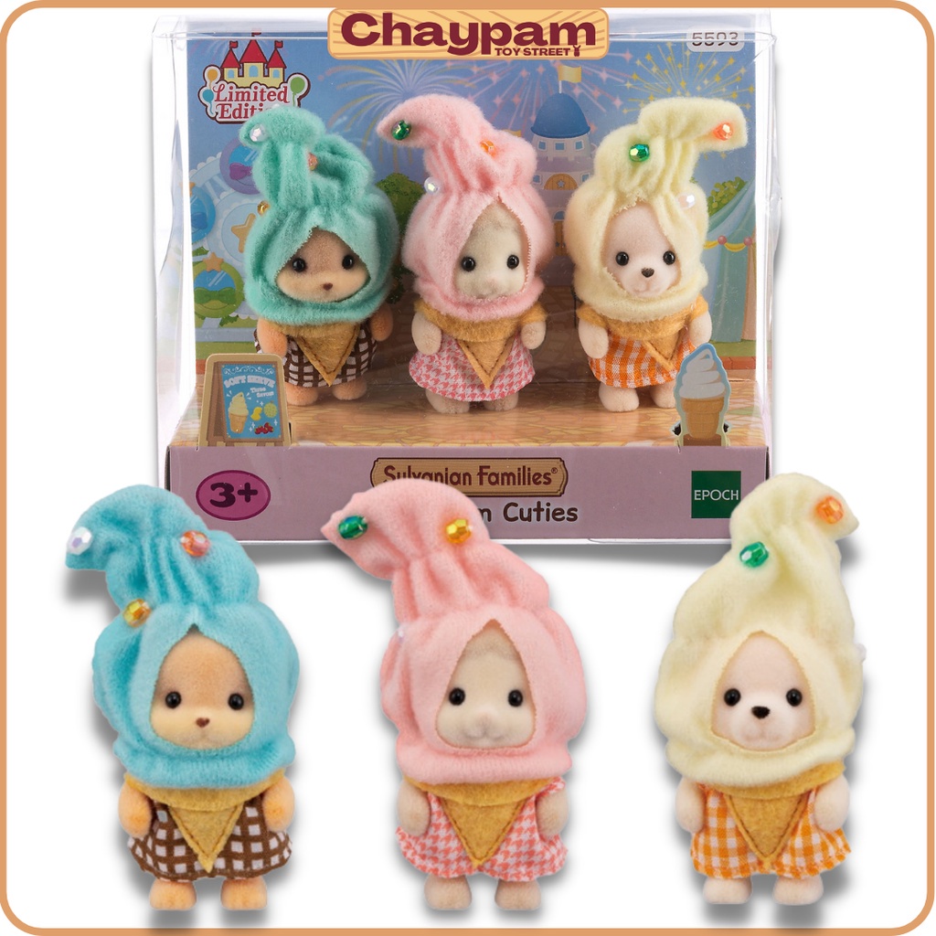 Sylvanian Families Baby Trio - Mascotte Epoca Calico Critters Rosa, Quantità Limitata - Foto 2