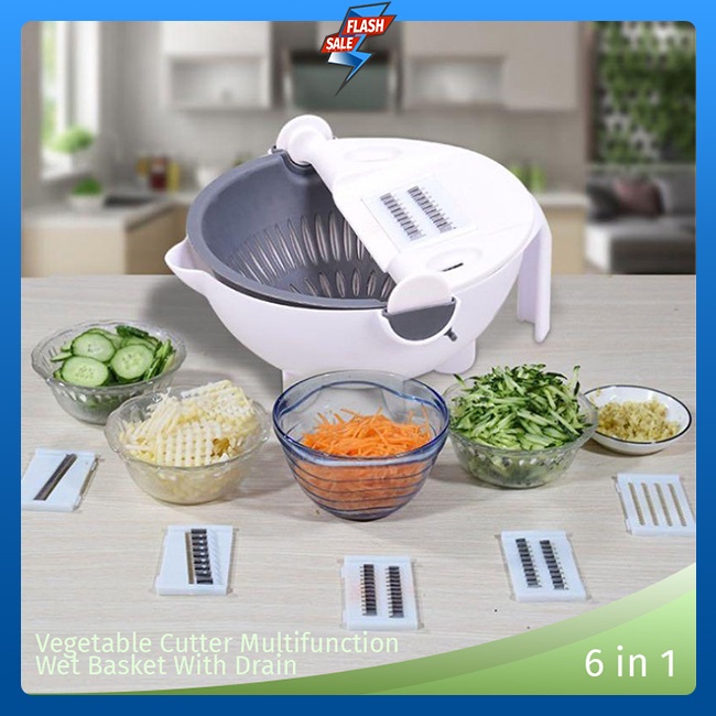 Honeycomb Vegetable Cutter 6 in 1 Multifunction Wet Basket With Drain ...