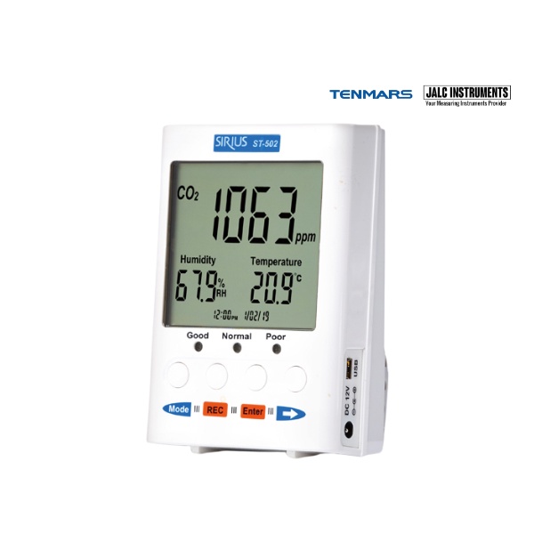 ST502 CO2/ TEMPERATURE/ RH MONITOR DESKTOP INDOOR AIR QUALITY MONITOR ...
