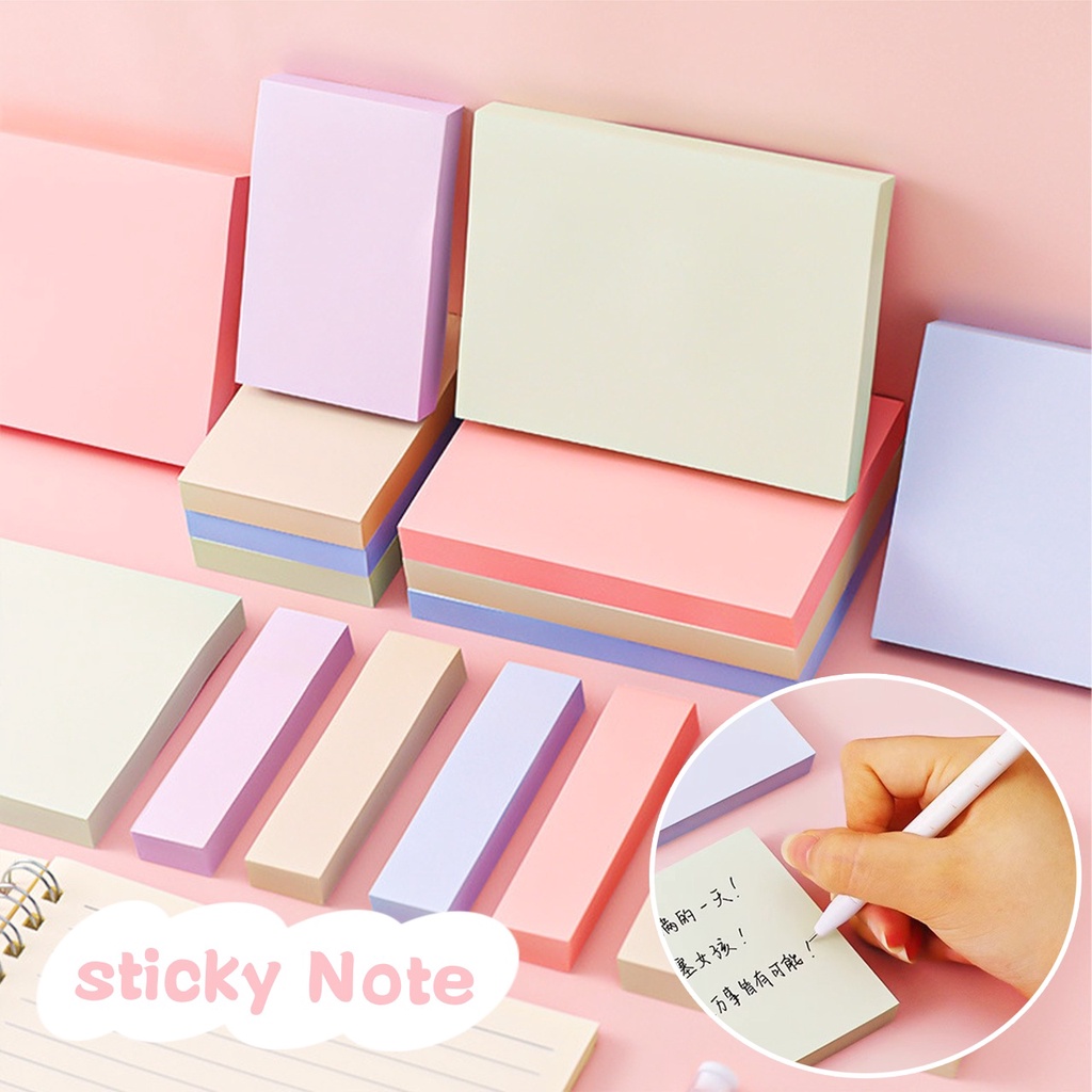 Simple Color Post-it Notes 100 Sheets Tearable Self-Adhesive Notepad ...