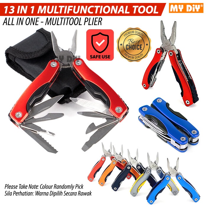 Mydiyhomedepot Traveler 13 In 1 Multitool Plier Multifunction