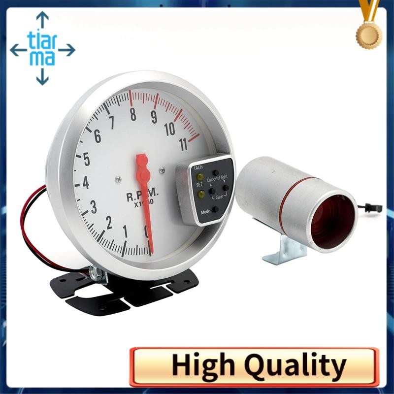 Great 5 Inch Car RPM 11000K Tachometer Gauge 7 Colors 12V Automotive ...