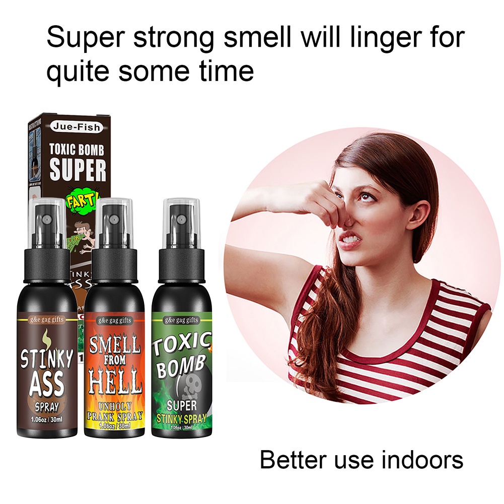 30ML Liquid Fart Gag Prank Joke Spray Can Stink Bomb Smelly Stinky Gags ...