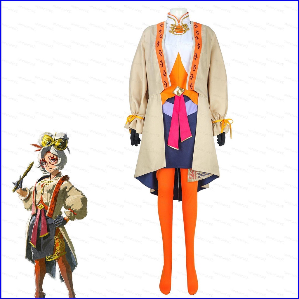 SQ2 The Legend of Zelda Tears of the Kingdom Purah Cosplay Costume ...