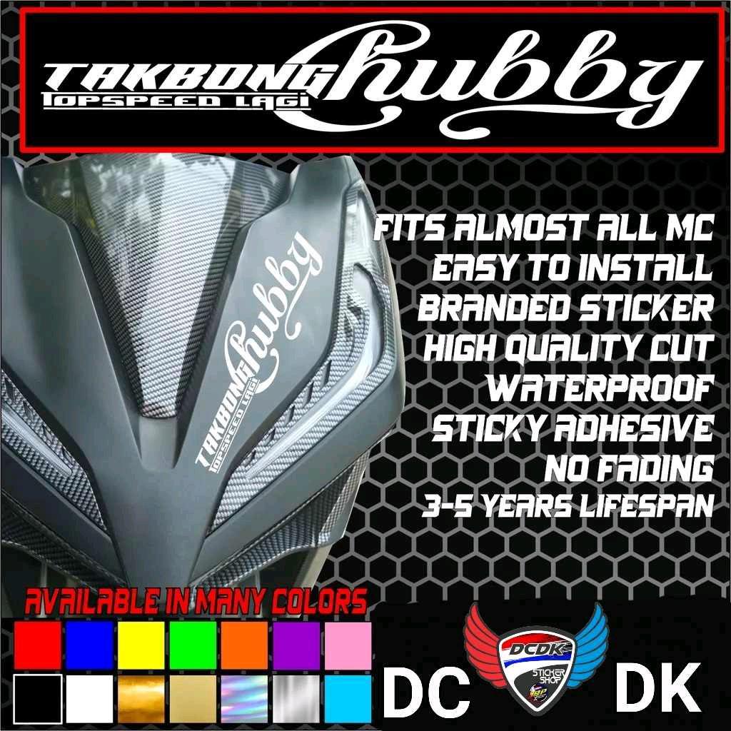 takbong chubby topspeed lagi sticker for motorcycle diecut waterproof ...